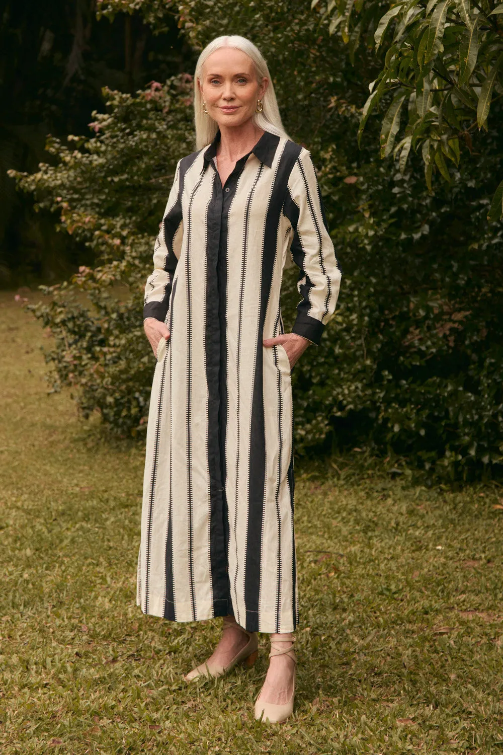 Gracie Long Sleeve Dress in Shibuya sold by Adrift