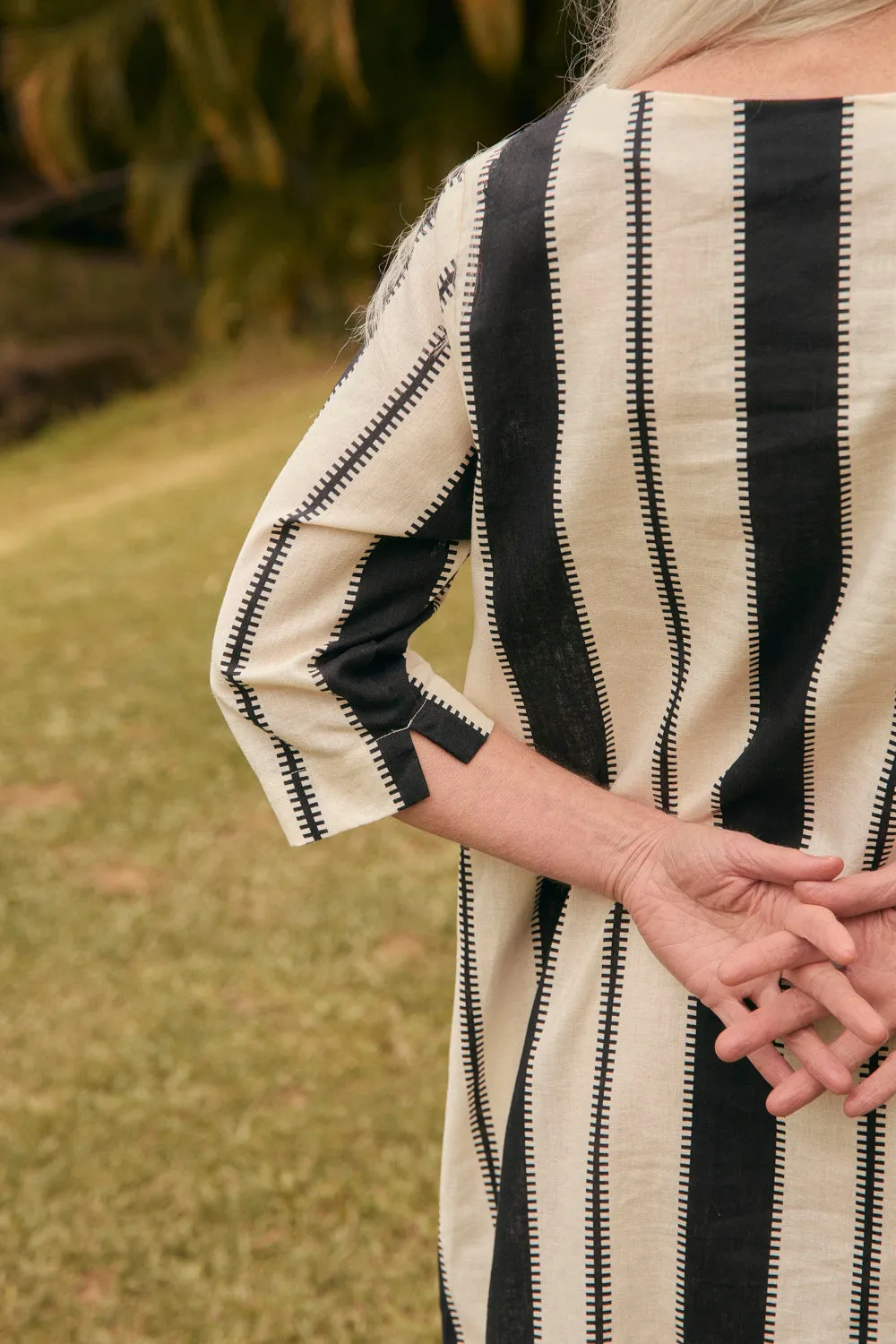 Boatneck Shift Dress in Shibuya sold by Adrift product image thumbnail 3