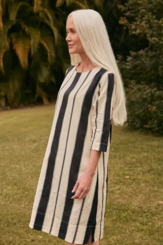 Boatneck Shift Dress in Shibuya sold by Adrift