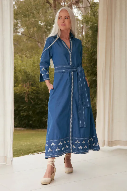Anna Chambray Dress in Quebec sold by Adrift
