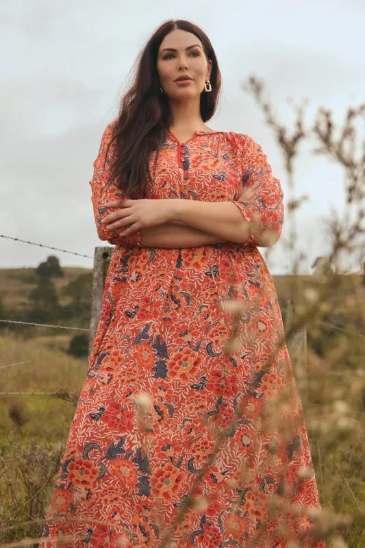 Robin Tunic Dress in Crimson Haze sold by Adrift