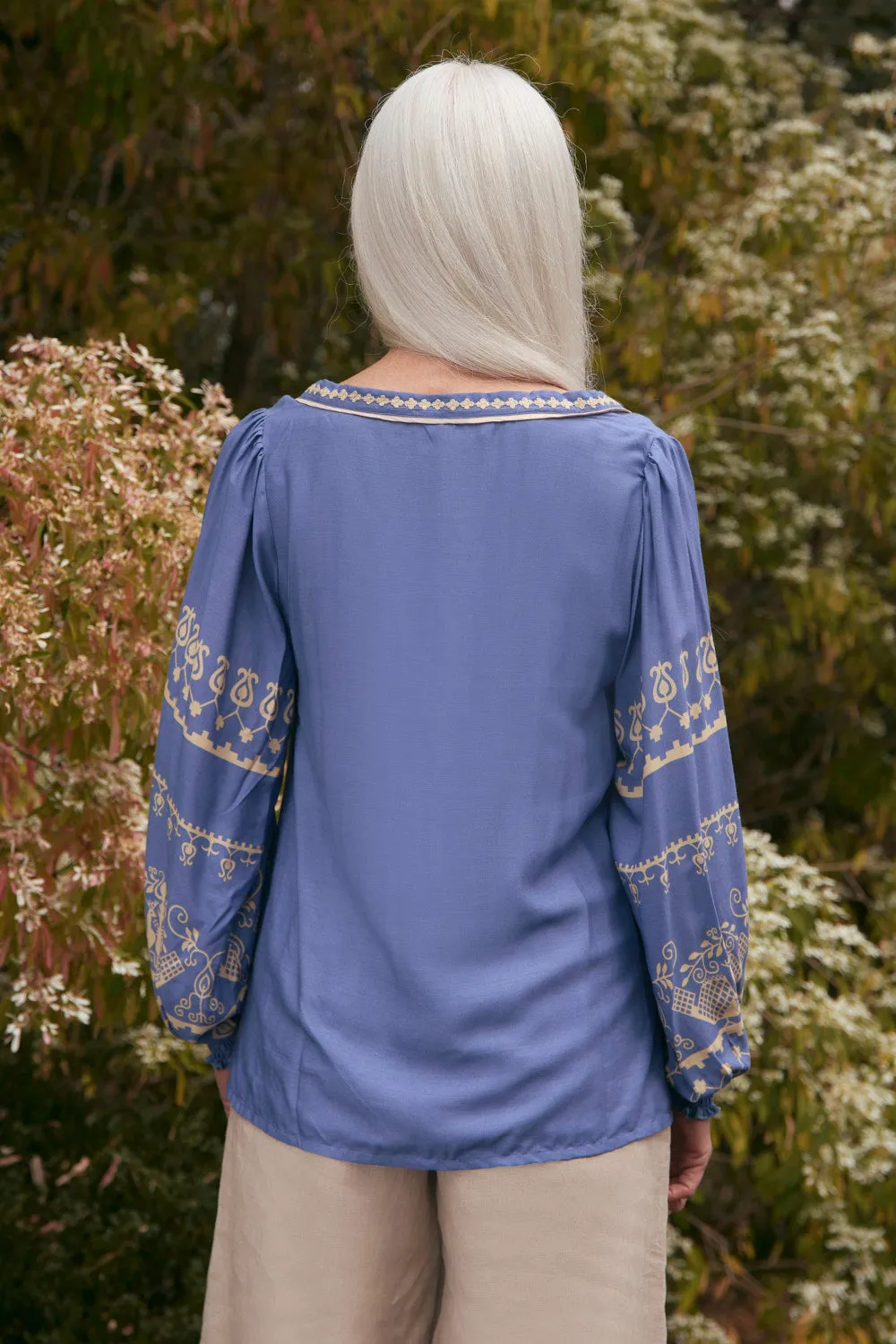 Cairo Boho Blouse in Breeze sold by Adrift product image thumbnail 5