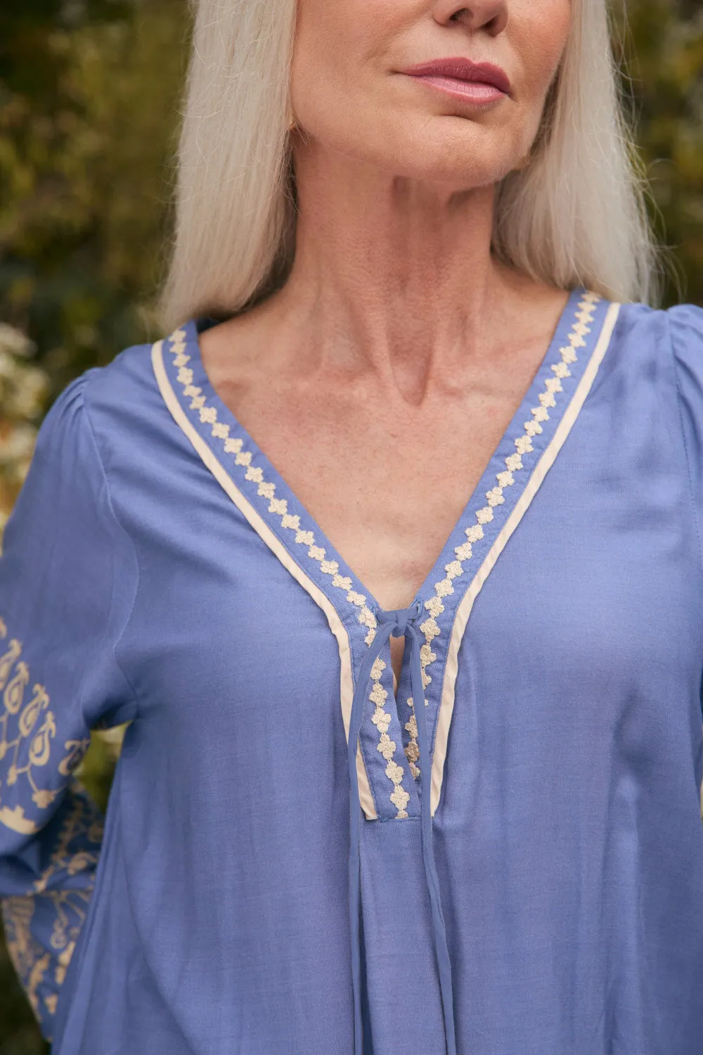 Cairo Boho Blouse in Breeze sold by Adrift product image thumbnail 3