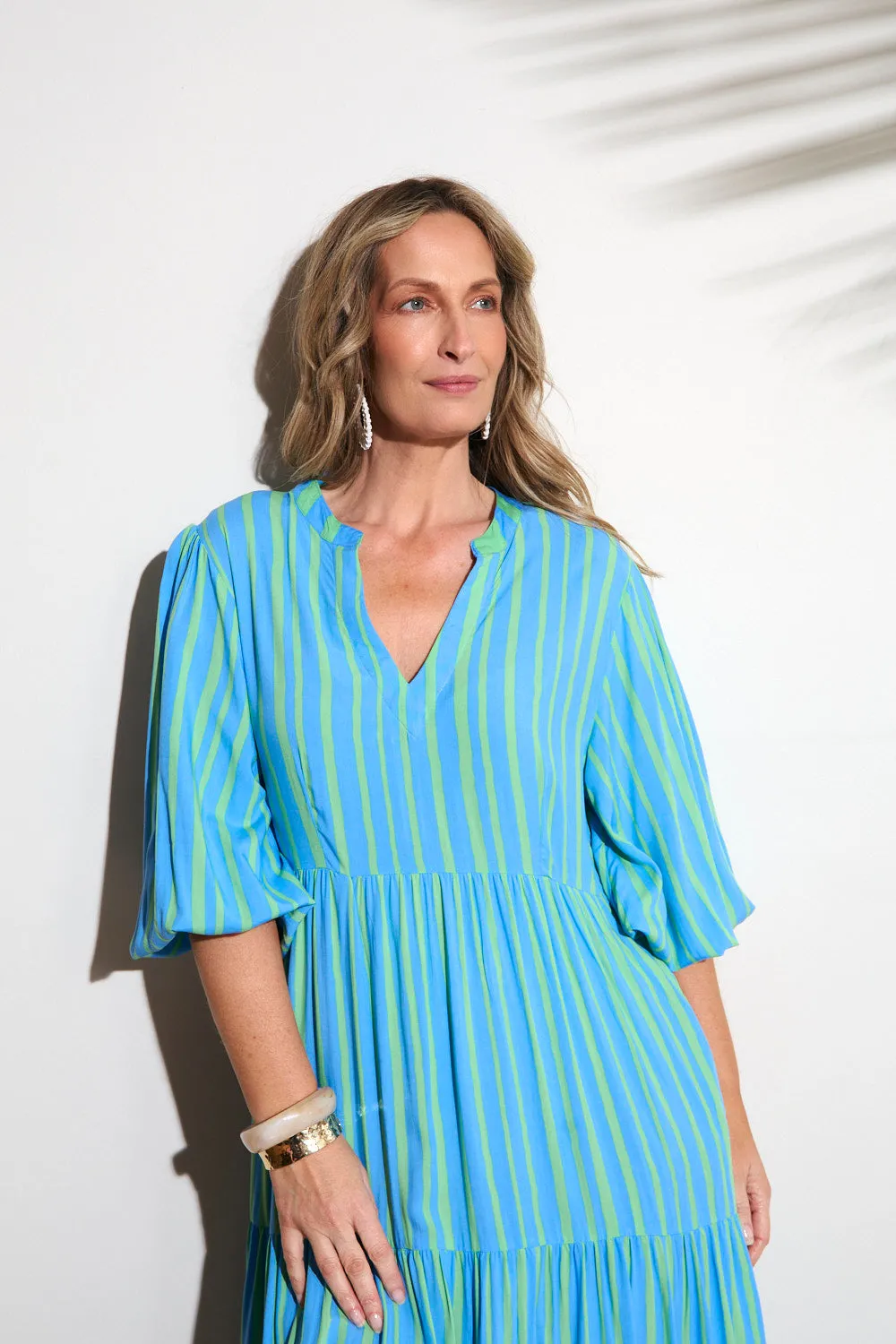 Sabre V-Neck Dress in Tropical Spring sold by Adrift product image thumbnail 2