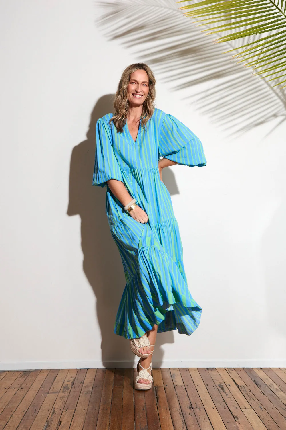 Sabre V-Neck Dress in Tropical Spring sold by Adrift product image thumbnail 3