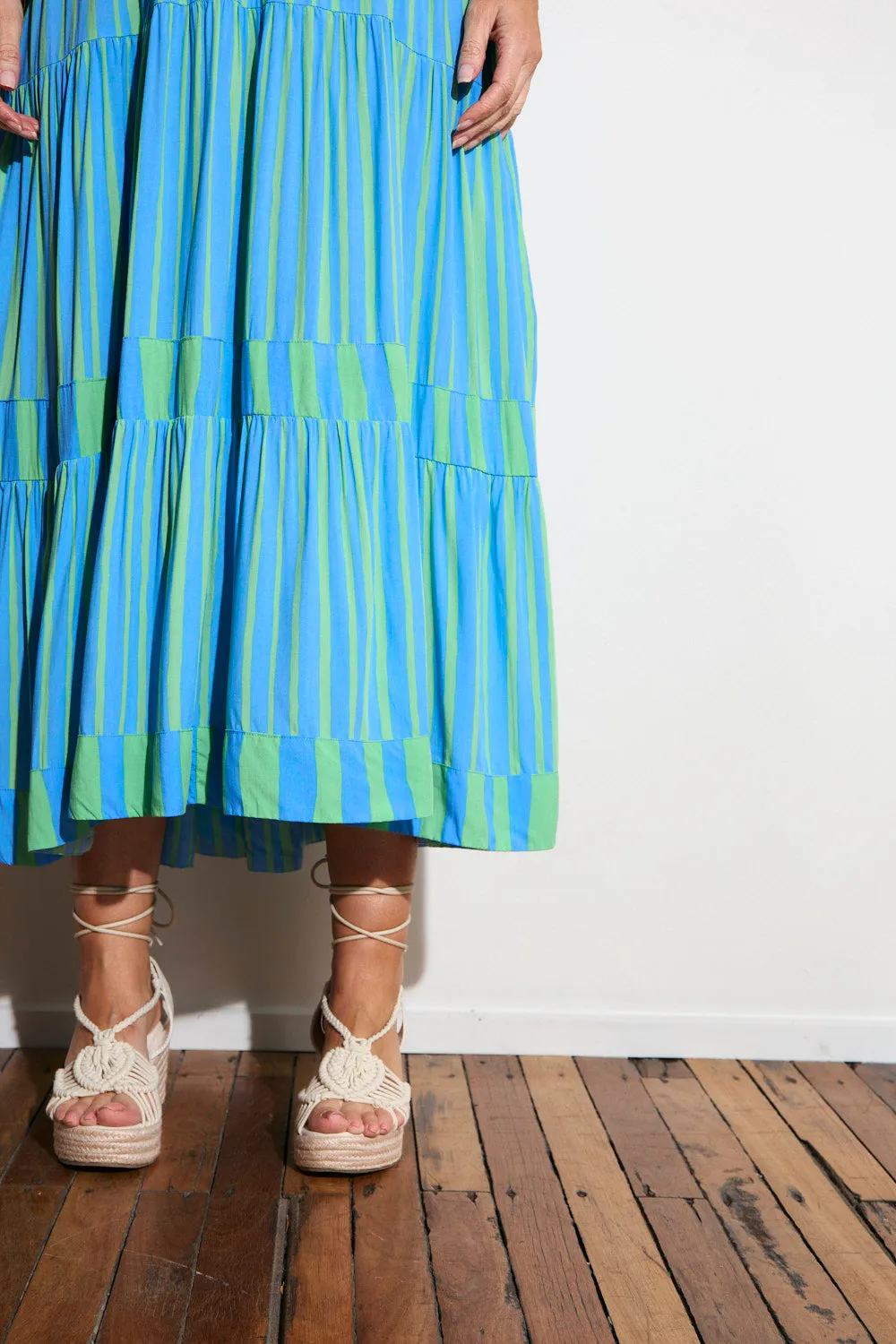 Sabre V-Neck Dress in Tropical Spring sold by Adrift product image thumbnail 4