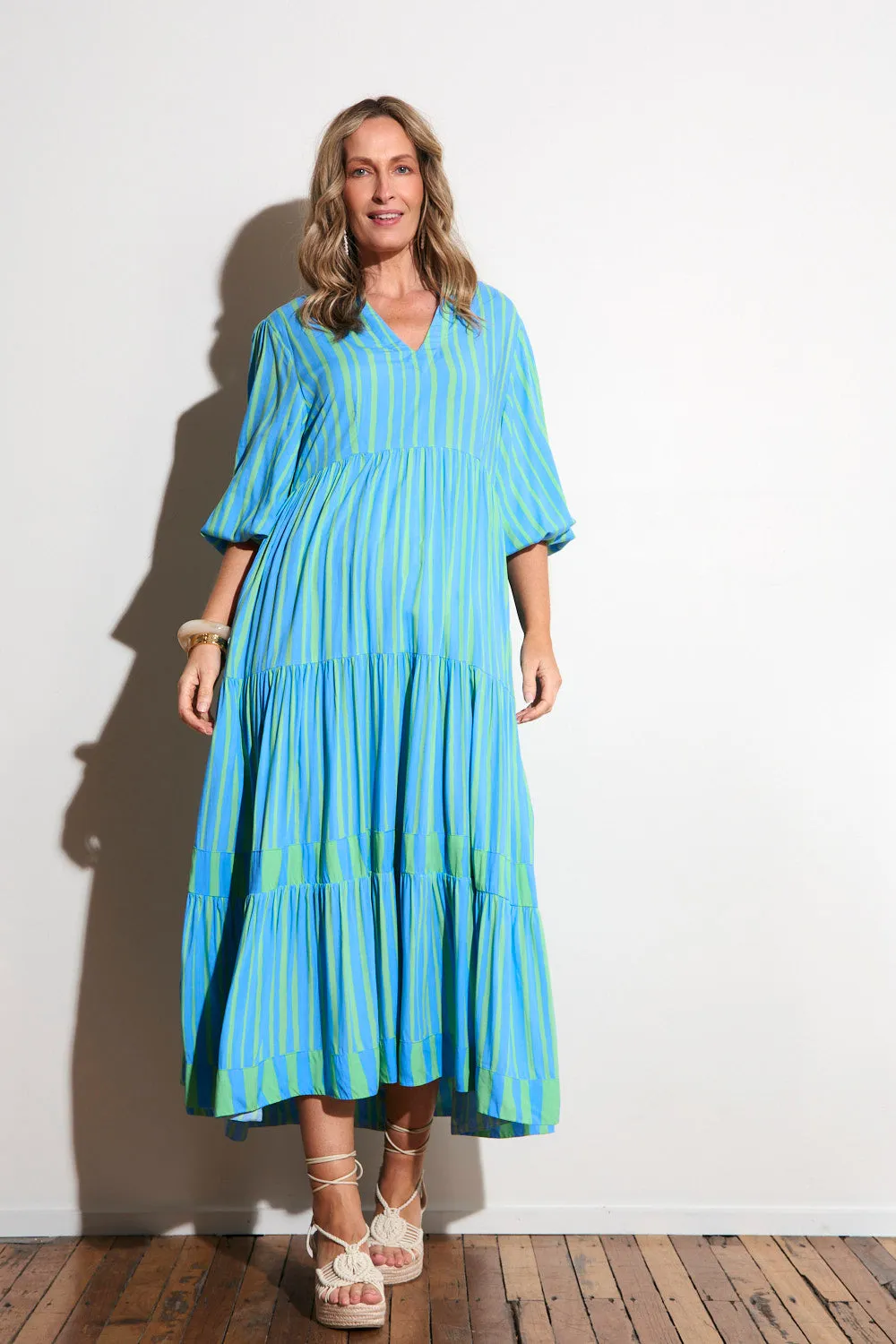 Sabre V-Neck Dress in Tropical Spring sold by Adrift product image thumbnail 5