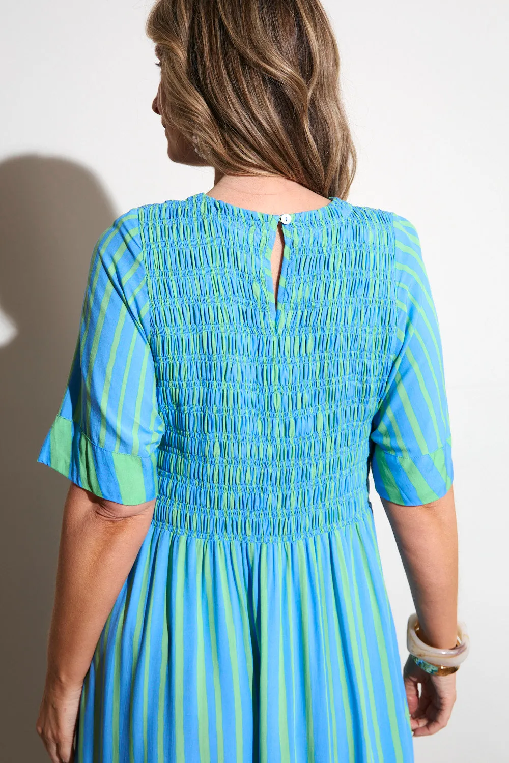 Minden Shirred Dress in Tropical Spring sold by Adrift product image thumbnail 3