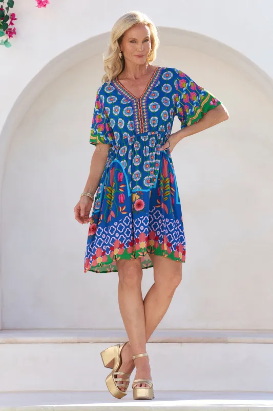 Iris Short Dress in Paradiso sold by Adrift