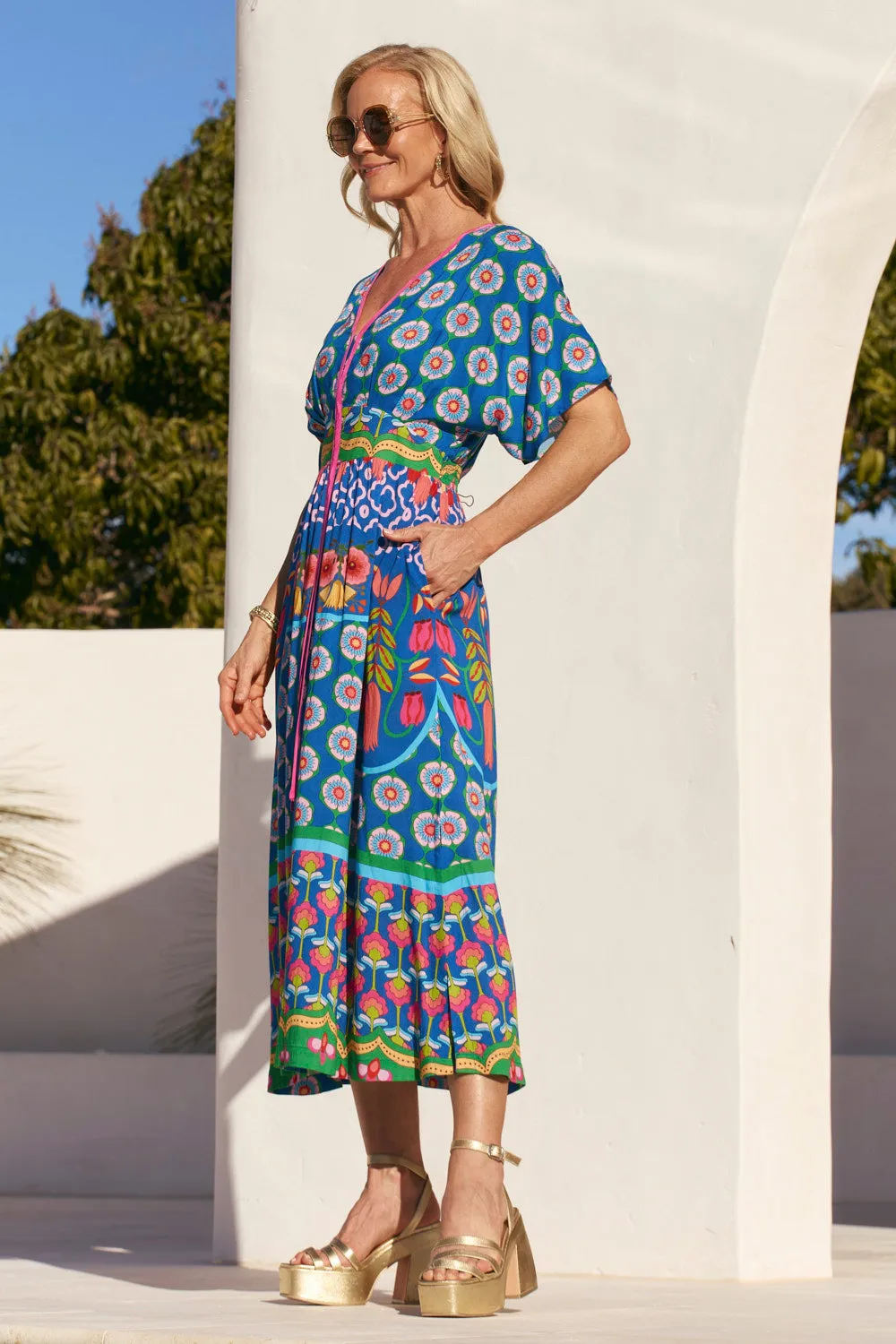 Selma Midi Dress in Paradiso sold by Adrift product image thumbnail 5
