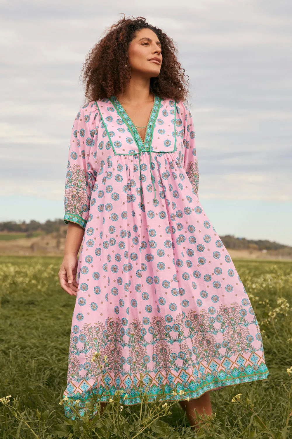 Cairo Boho Dress in Shalimar sold by Adrift product image thumbnail 3