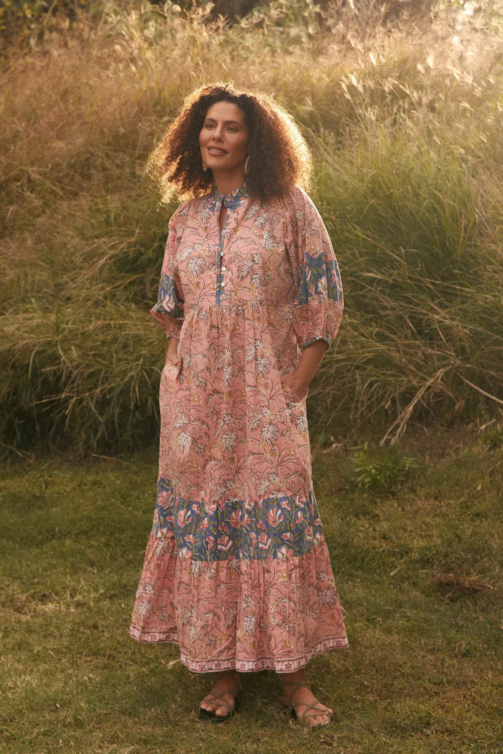 Mirabelle Frill Dress in Elira sold by Adrift