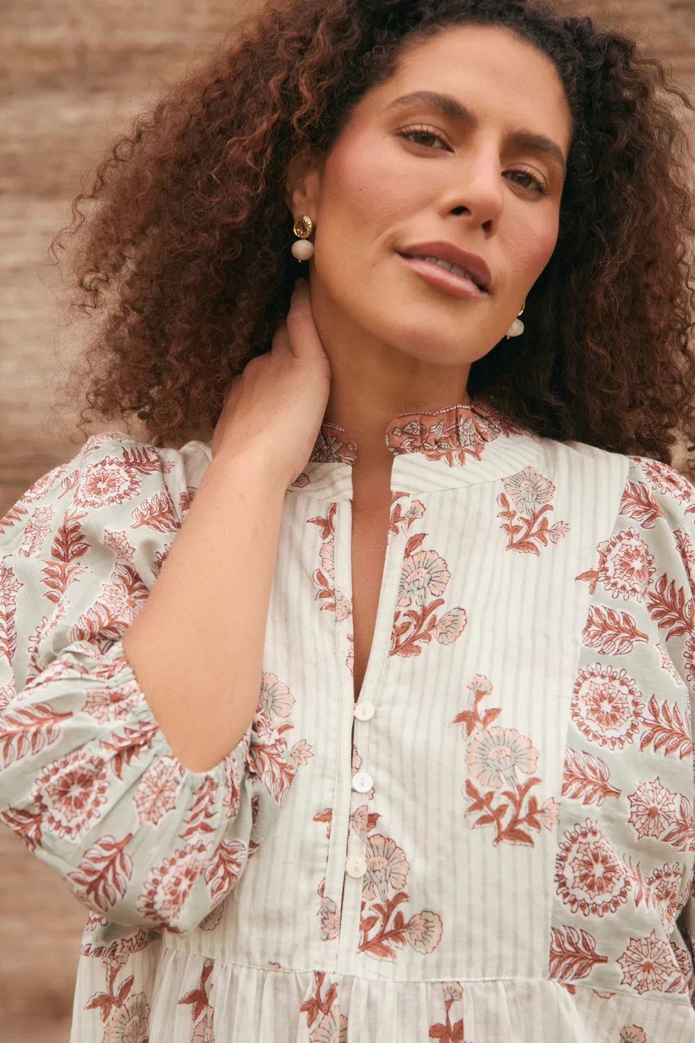 Mirabelle Frill Blouse in Fernwood sold by Adrift product image thumbnail 2