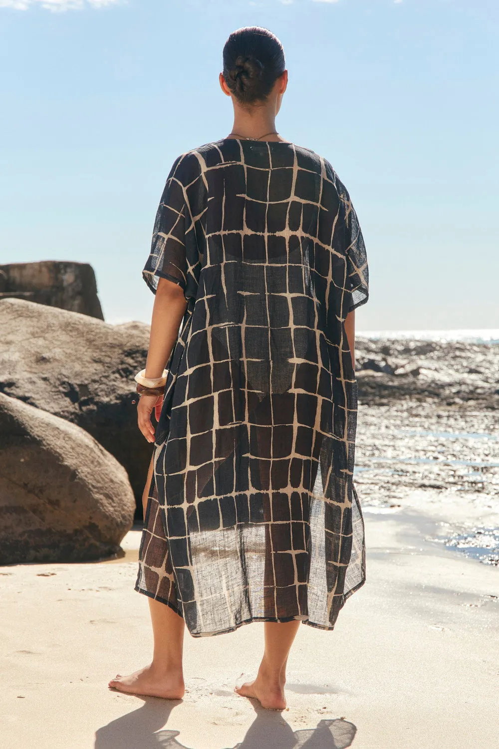 Liv Linen Duster in Woven Echo sold by Adrift product image thumbnail 5