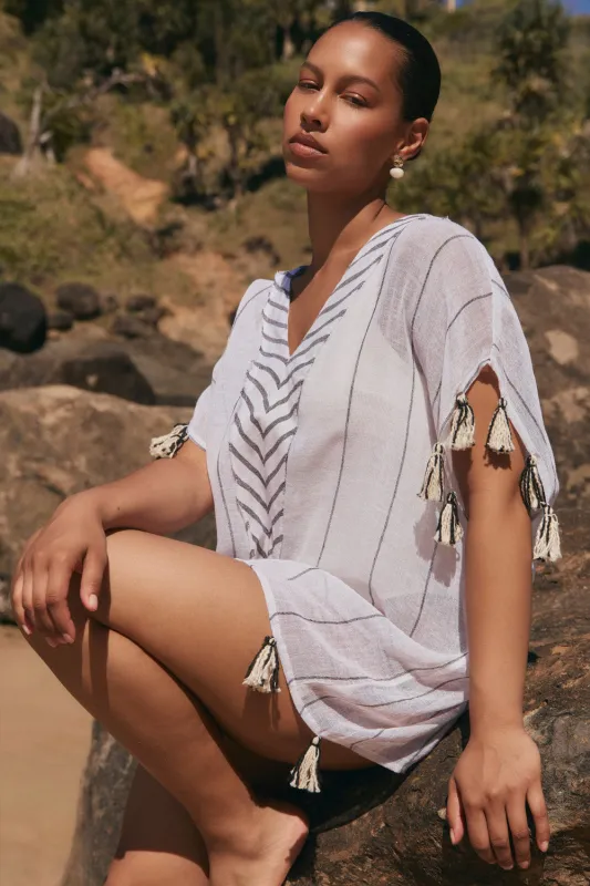 Aleah Tunic Top in Mariner sold by Adrift