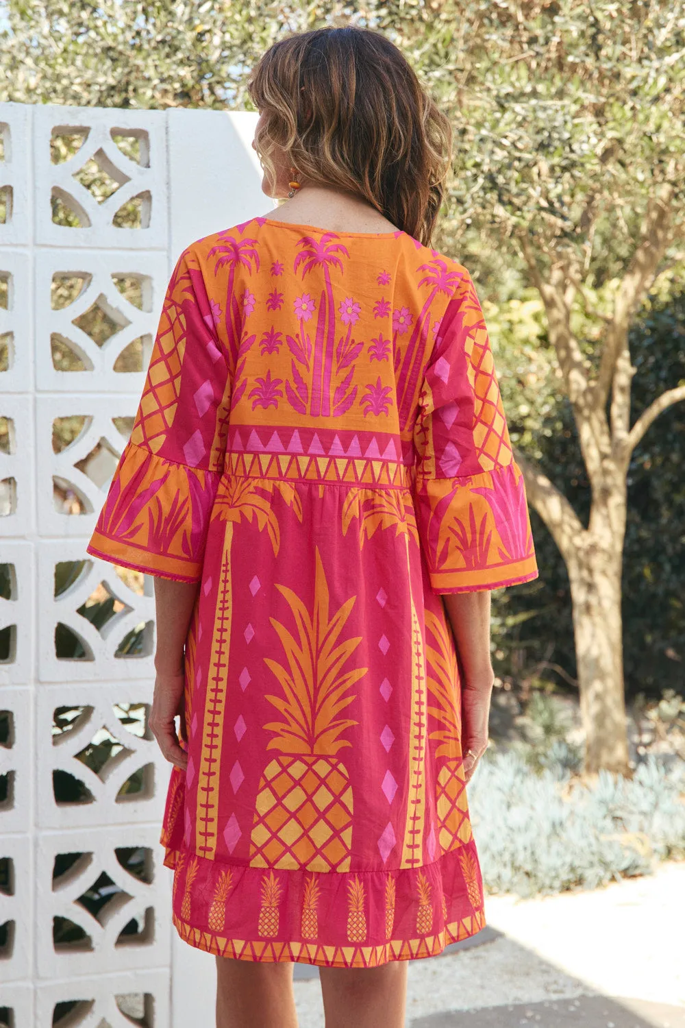 Scout Bell Sleeve Dress in Tangerina sold by Adrift product image thumbnail 5
