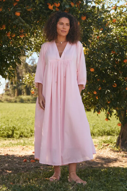 Cairo Boho Dress in Primrose Pink sold by Adrift