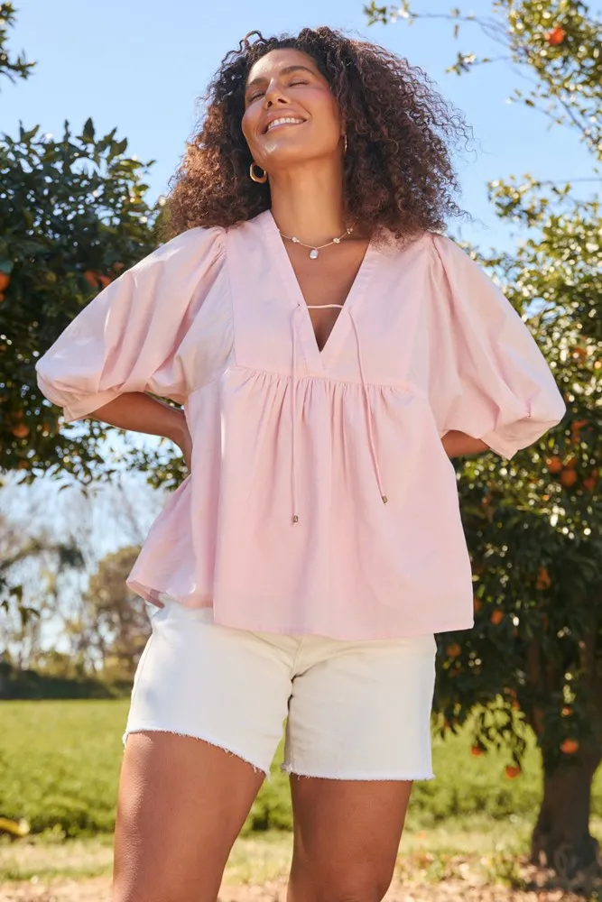 Cairo Boho Blouse in Primrose Pink sold by Adrift product image thumbnail 4