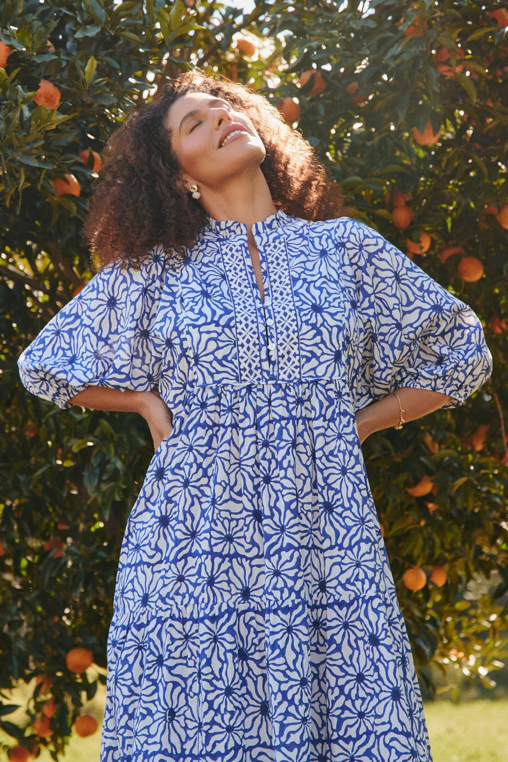 Mirabelle Frill Dress in Lazuli sold by Adrift product image thumbnail 2