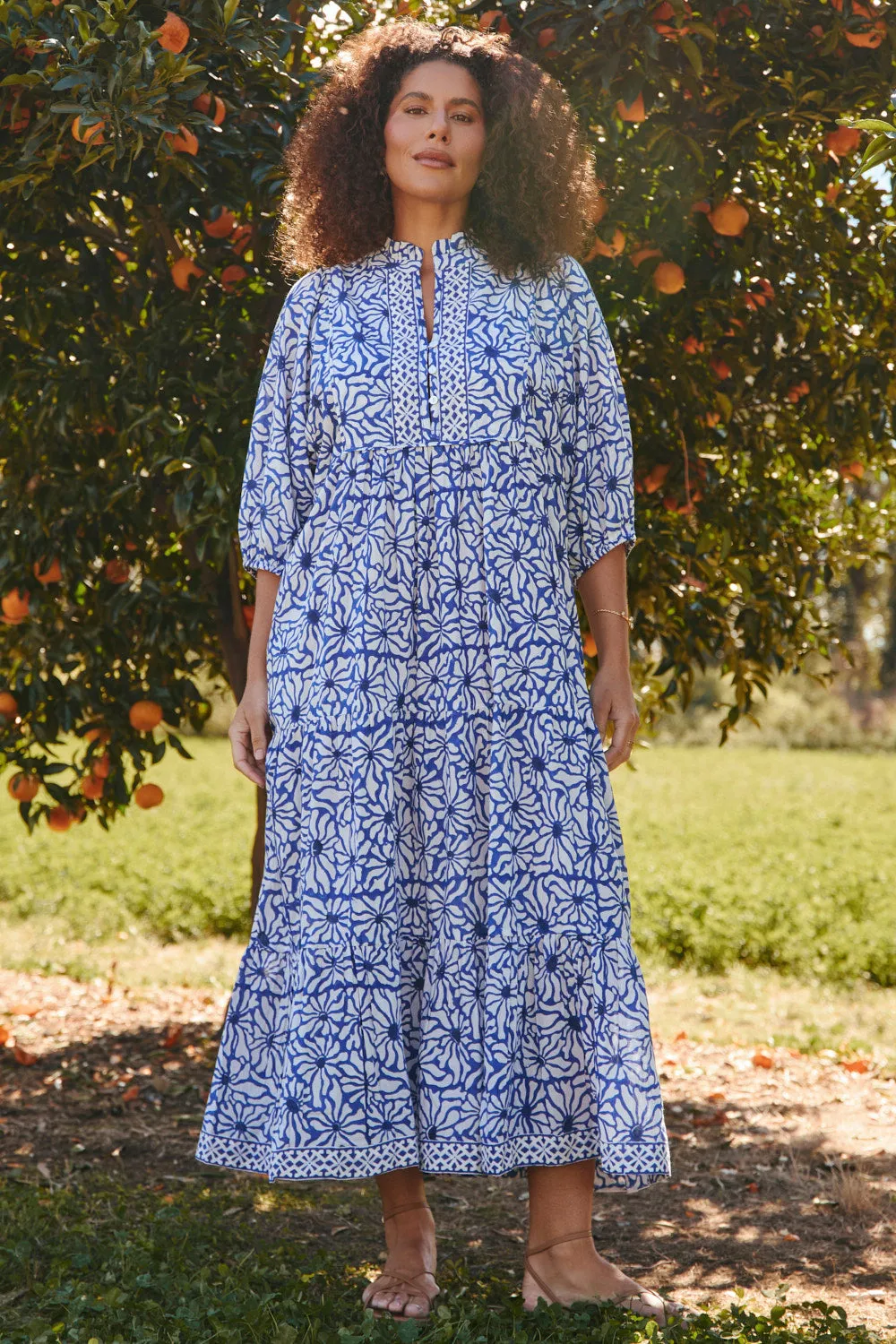 Mirabelle Frill Dress in Lazuli sold by Adrift product image thumbnail 5