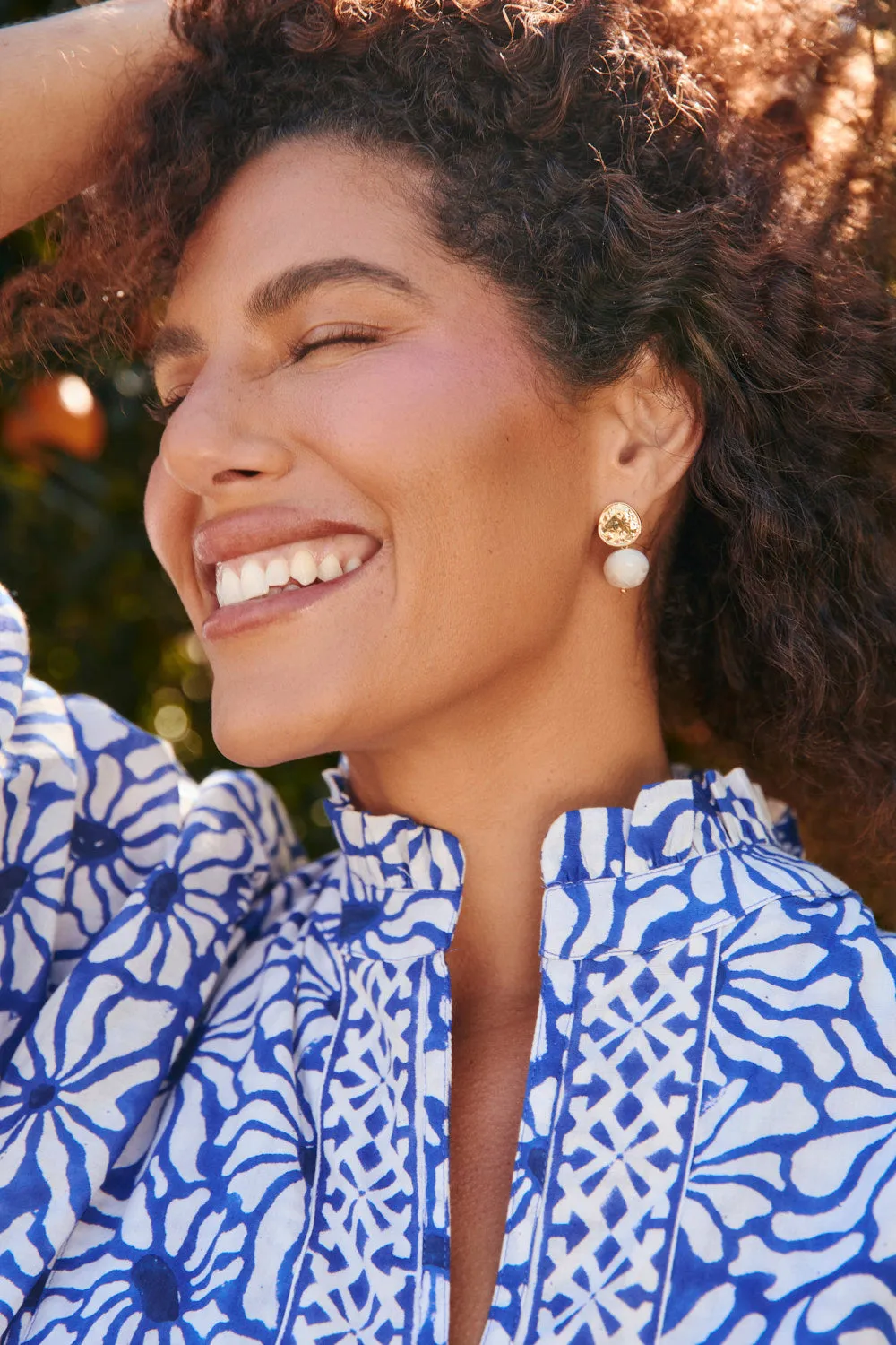 Mirabelle Frill Dress in Lazuli sold by Adrift product image thumbnail 3