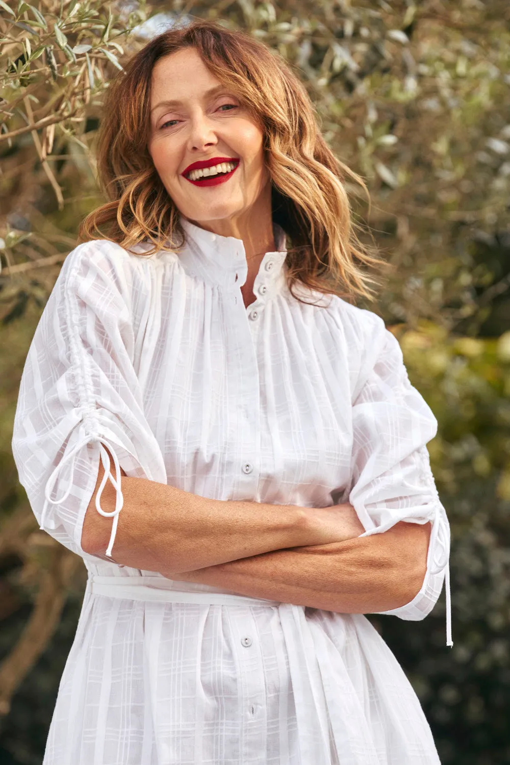 Romi Maxi Dress in White Dobby sold by Adrift product image thumbnail 3