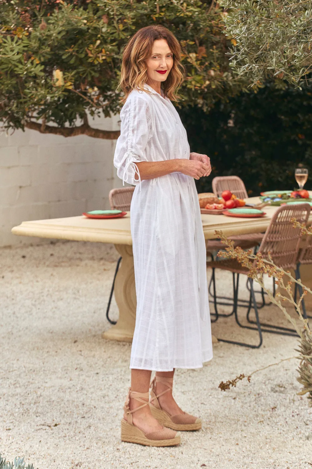 Romi Maxi Dress in White Dobby sold by Adrift product image thumbnail 2