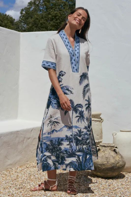 Tia Tunic Dress in Bahama Breeze sold by Adrift