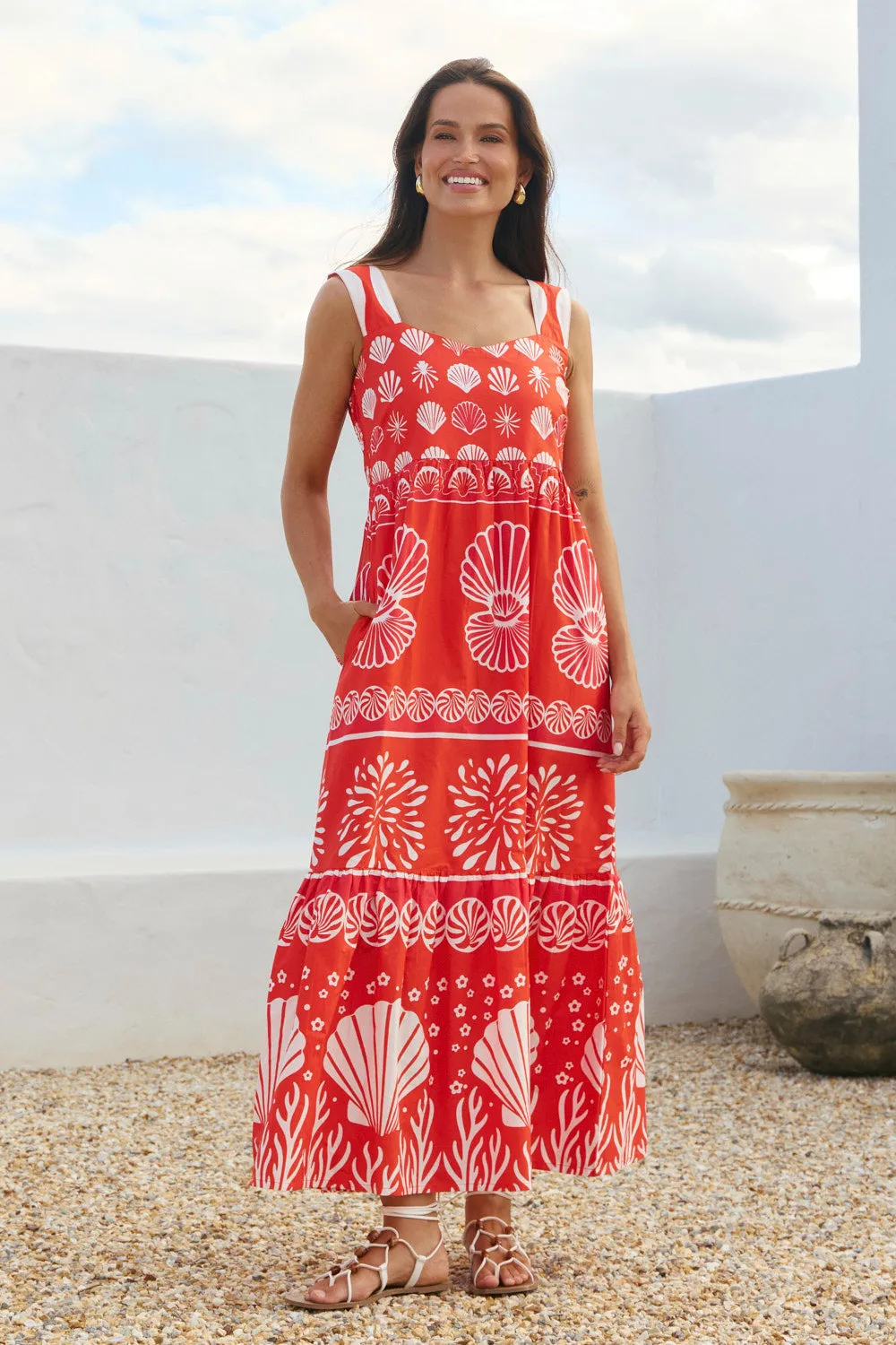 Solene Sun Dress in Shelly sold by Adrift product image thumbnail 3