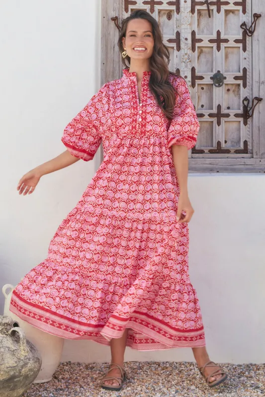 Mirabelle Frill Dress in Emberlyn sold by Adrift