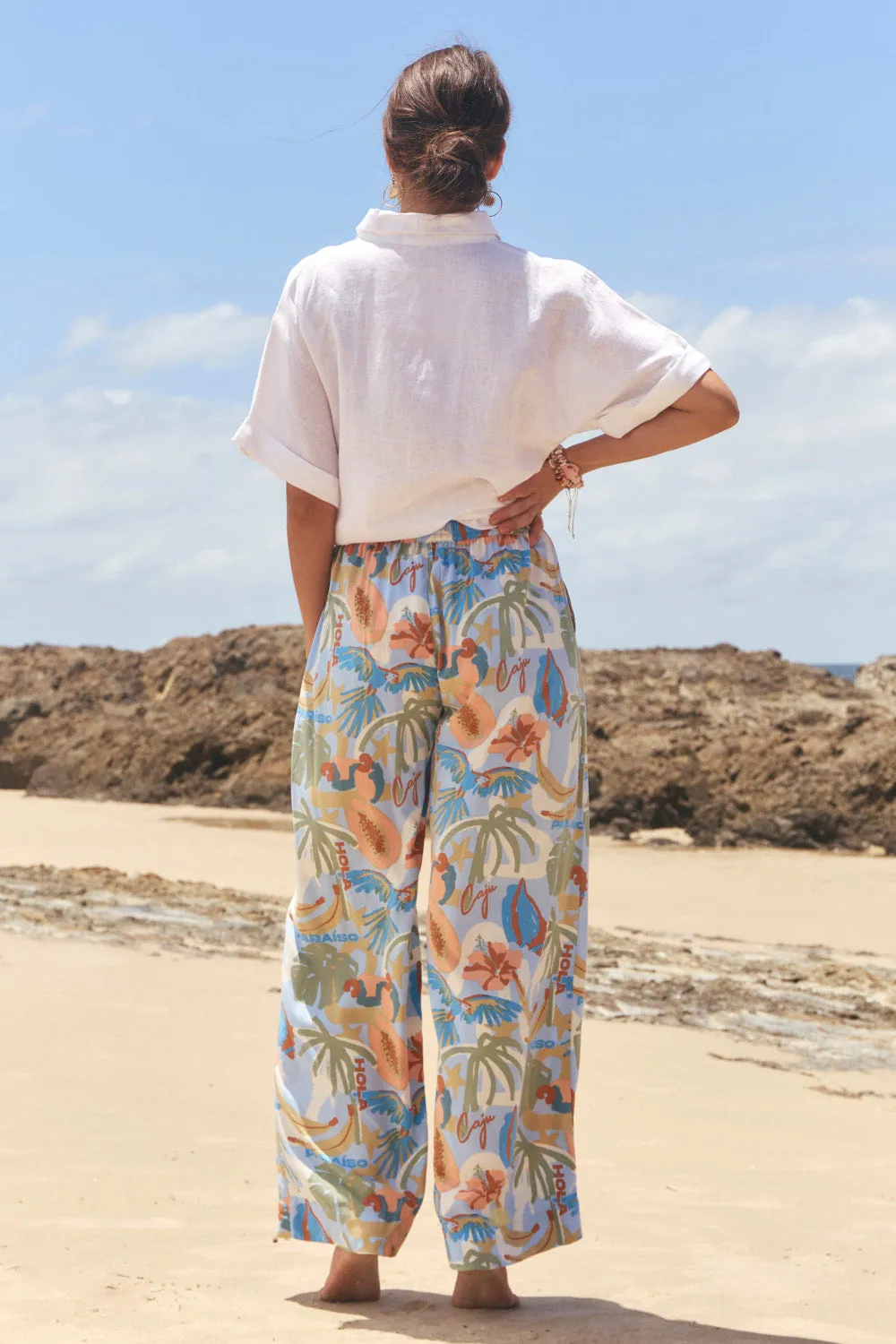 Breezy Relaxed Pant in Sunspell Blue sold by Adrift product image thumbnail 4