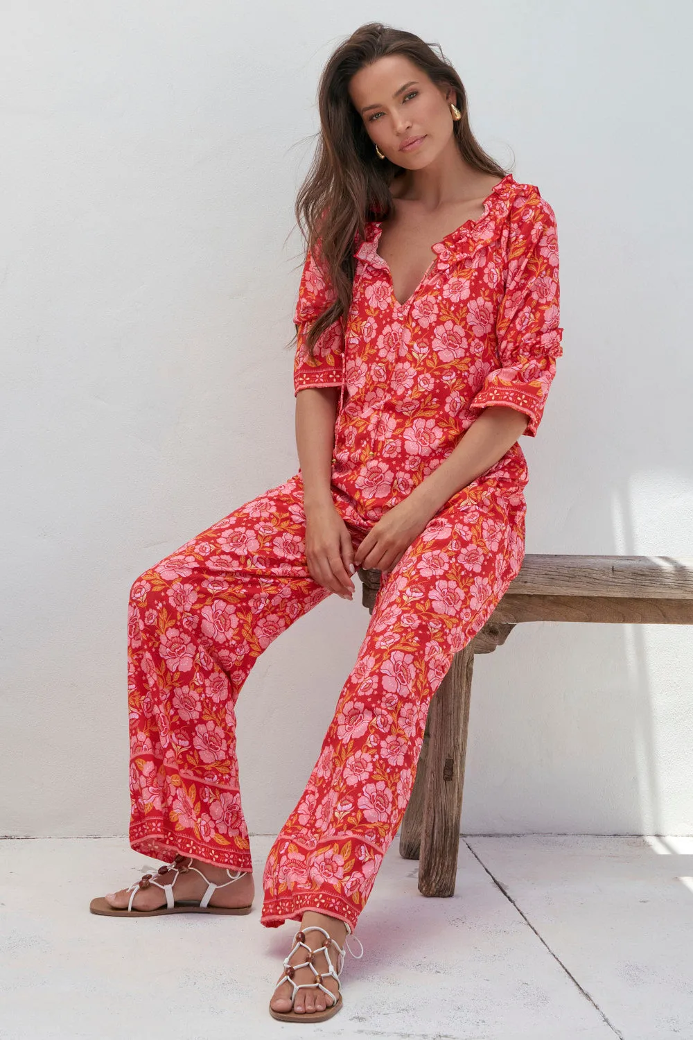 Pippy Blouse in Cherry Jubilee sold by Adrift product image thumbnail 2