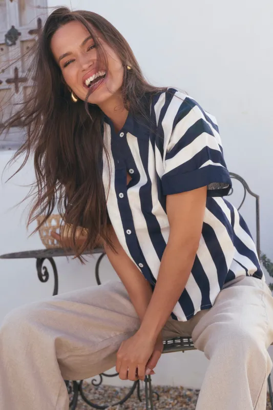 Carmen Shirt in Voyager sold by Adrift