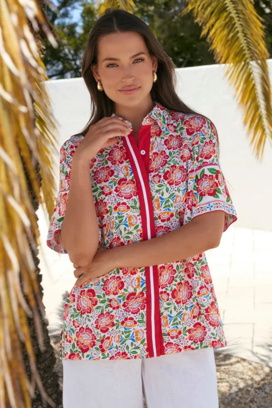 Sam Short Sleeve Shirt in Verdelle sold by Adrift