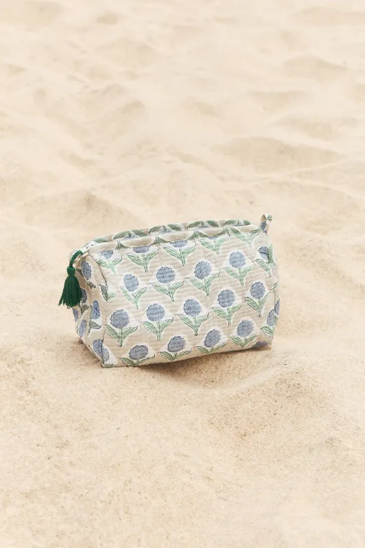 Medium Cosmetic Pouch in Blue Blossom sold by Adrift