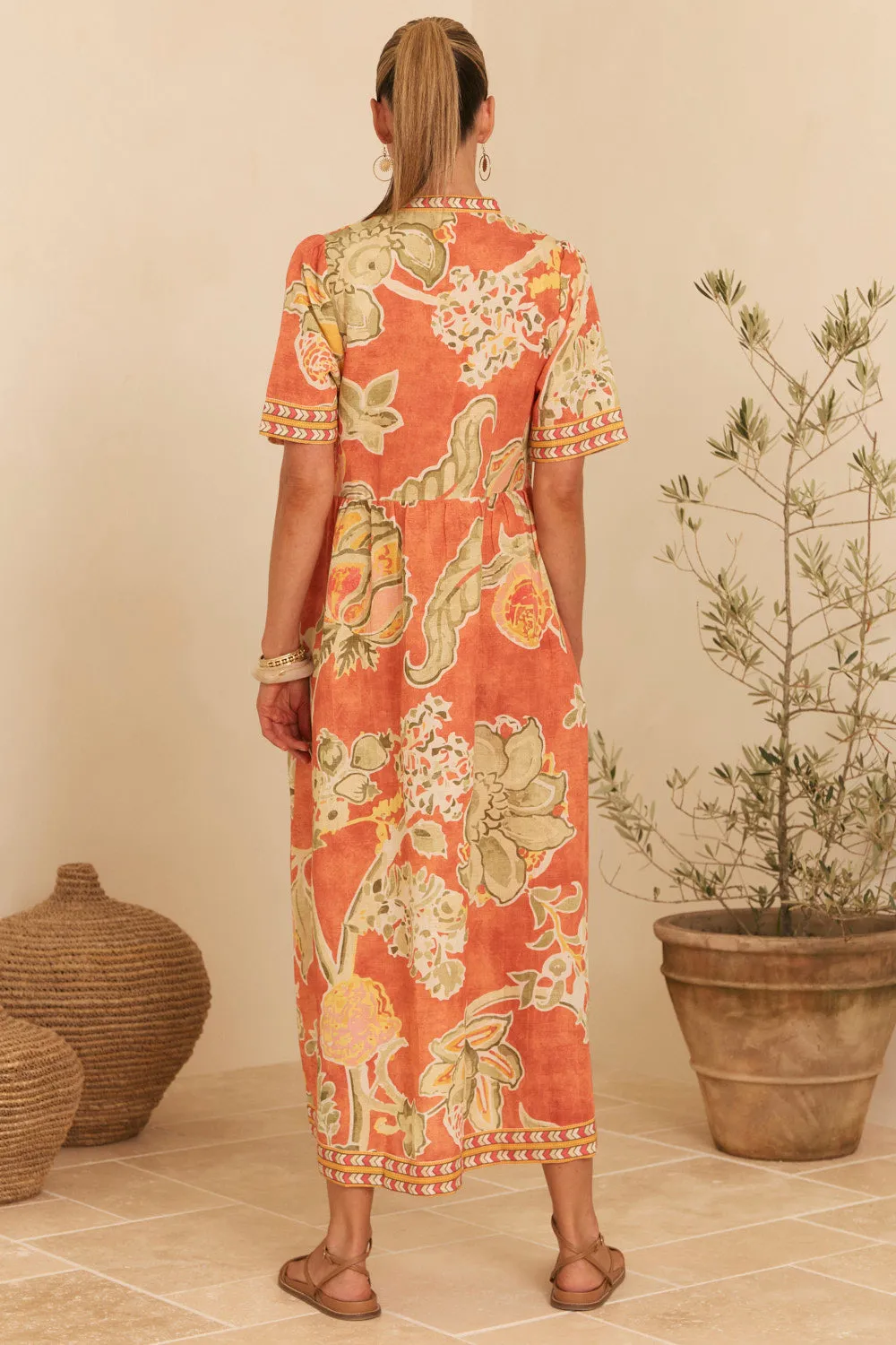 Tanya Short Sleeve Dress in Palampore sold by Adrift product image thumbnail 5