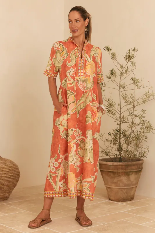 Tanya Short Sleeve Dress in Palampore made by Adrift