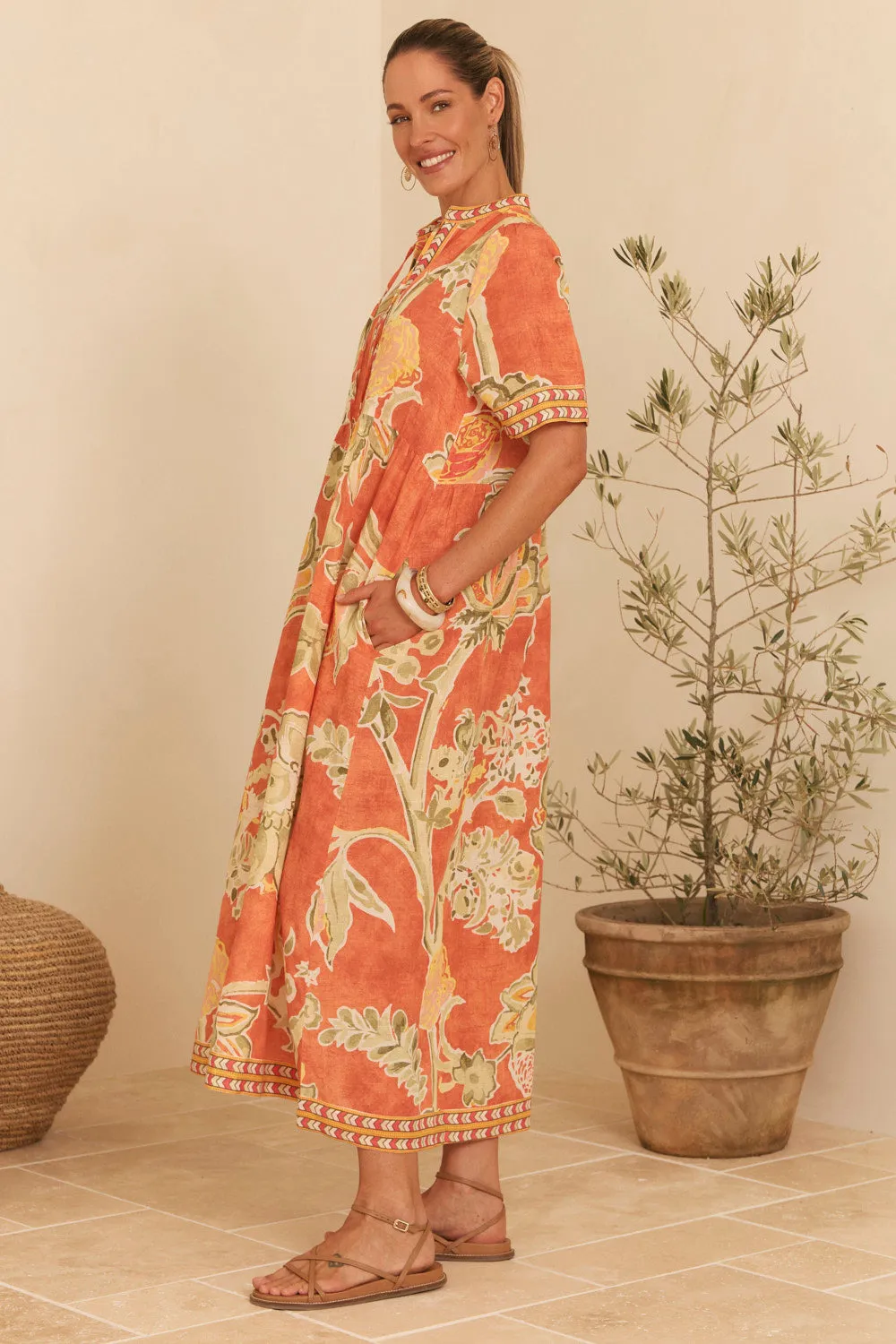 Tanya Short Sleeve Dress in Palampore sold by Adrift product image thumbnail 4