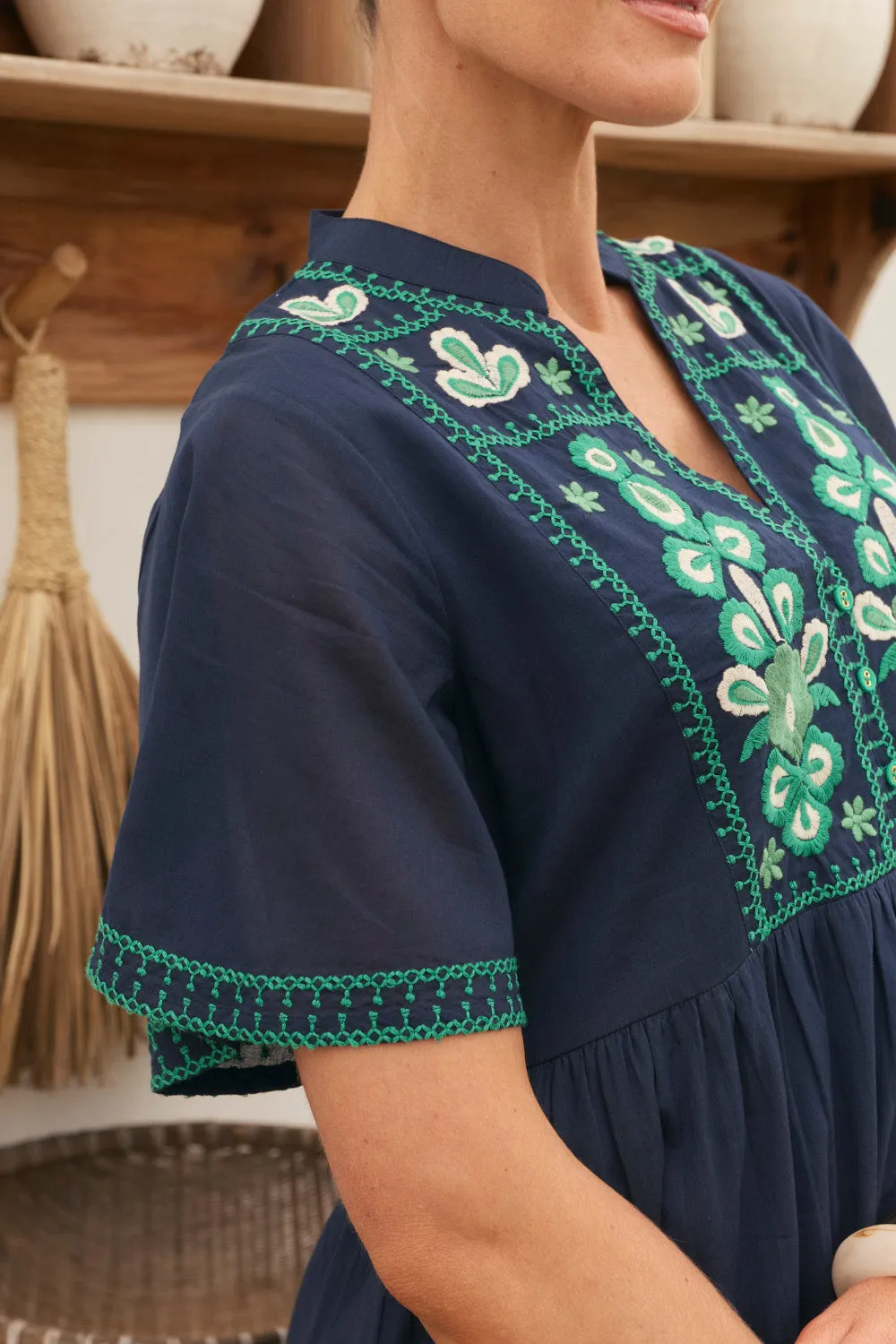 Elodie Flutter Sleeve Smock Dress in Samira sold by Adrift product image thumbnail 4