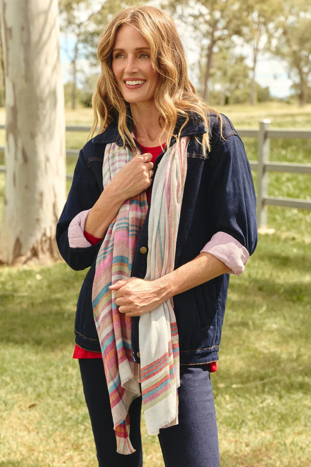 Homestead Plaid Scarf sold by Adrift product image thumbnail 3