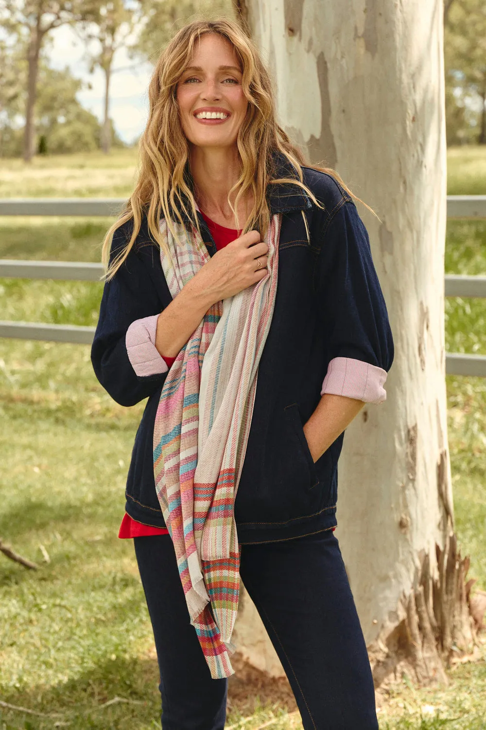 Homestead Plaid Scarf sold by Adrift product image thumbnail 2