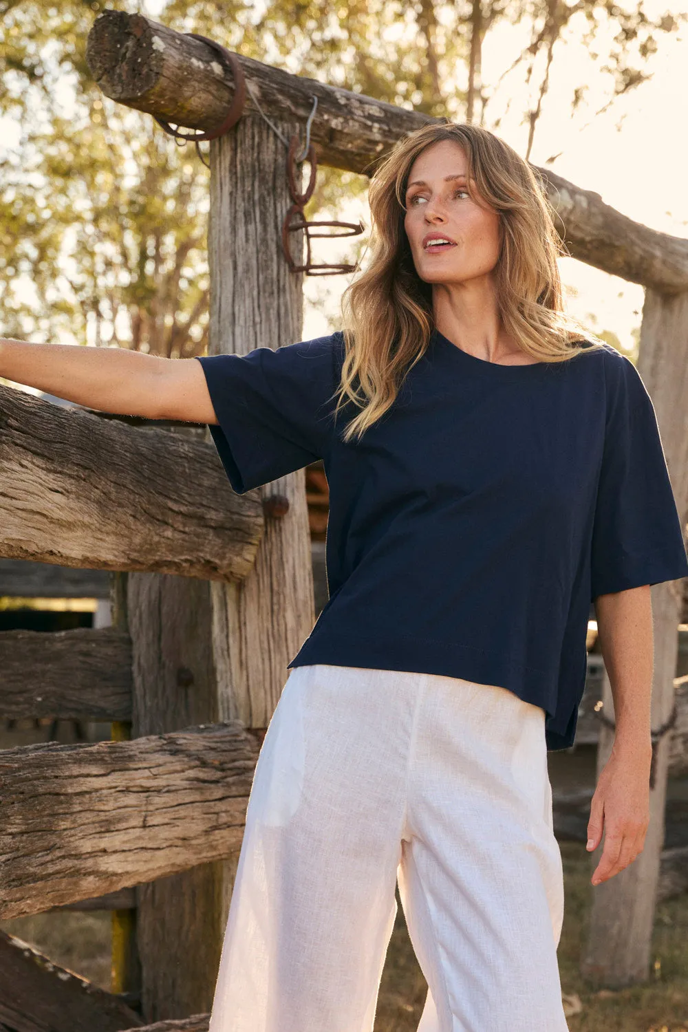Boxy T-Shirt in Navy sold by Adrift product image thumbnail 2