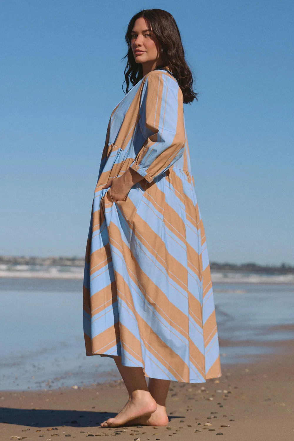 Tory Bias Cut Dress in Zephyr sold by Adrift product image thumbnail 5