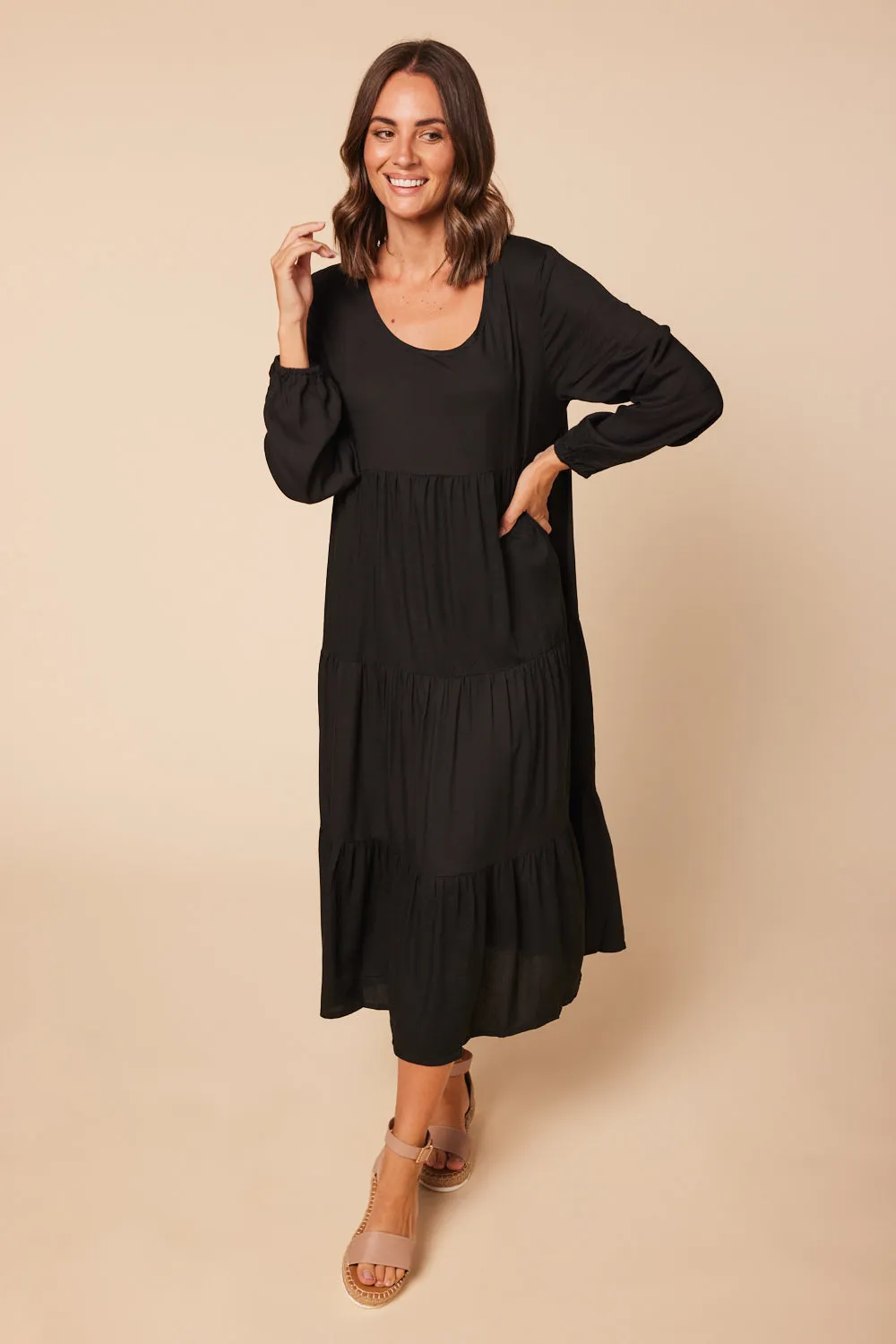 Sabre Long Sleeve Dress in Black sold by Adrift product image thumbnail 4