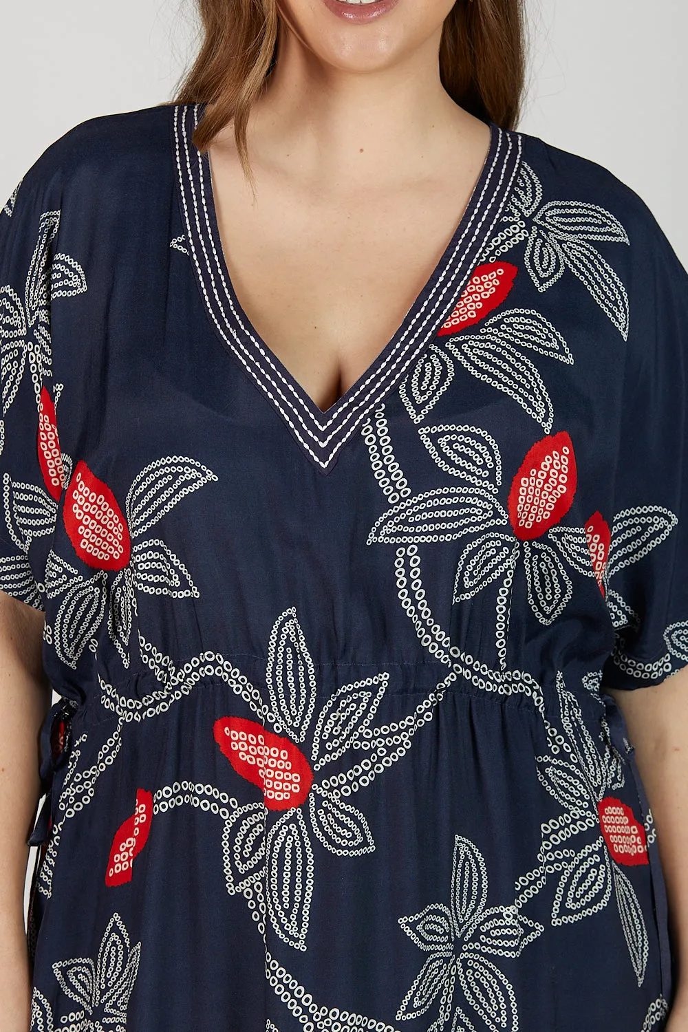 Tasha Maxi Kaftan Dress in Ikebana sold by Adrift product image thumbnail 2