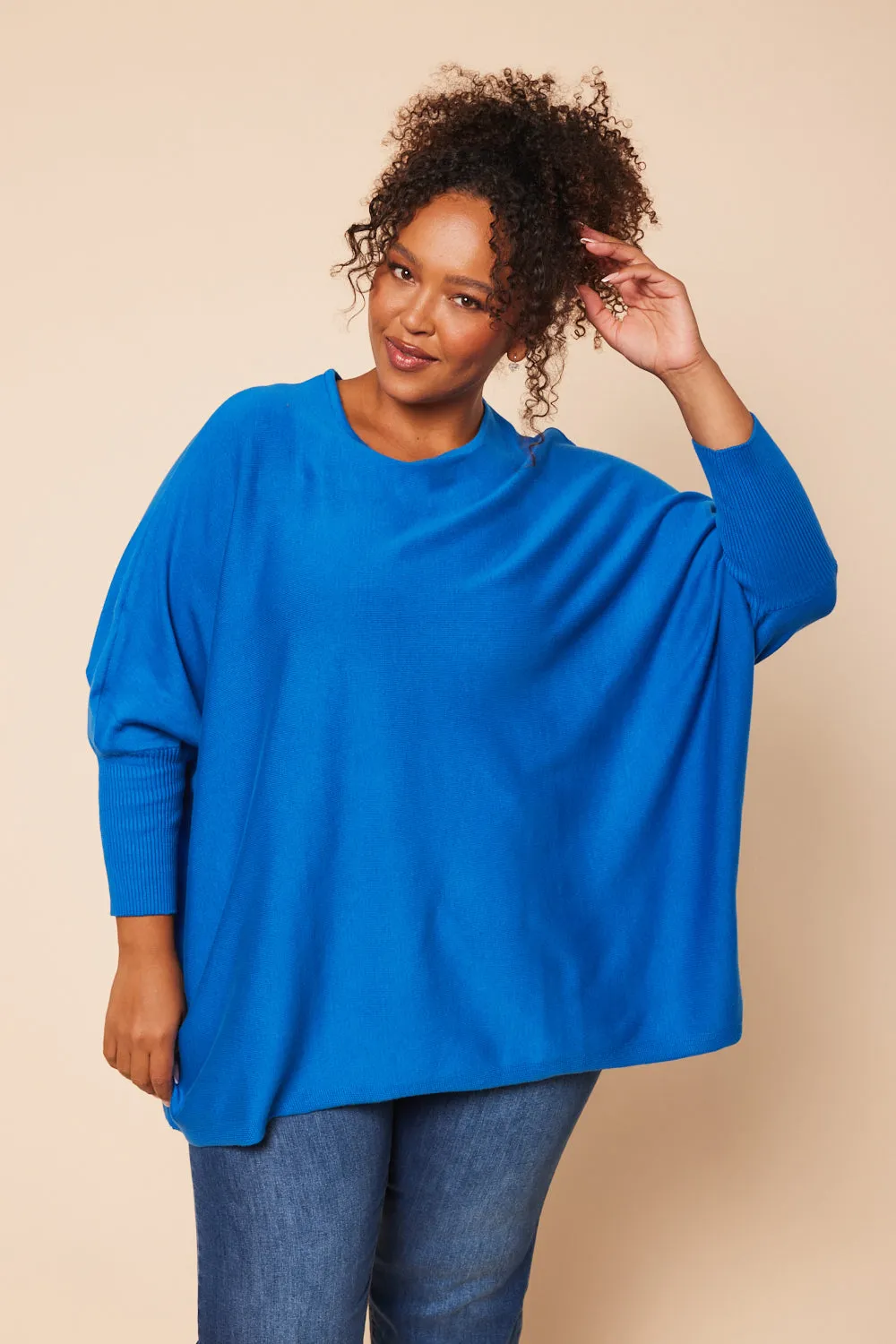 Mia Oversized Jumper in Cobalt Blue sold by Adrift product image thumbnail 4