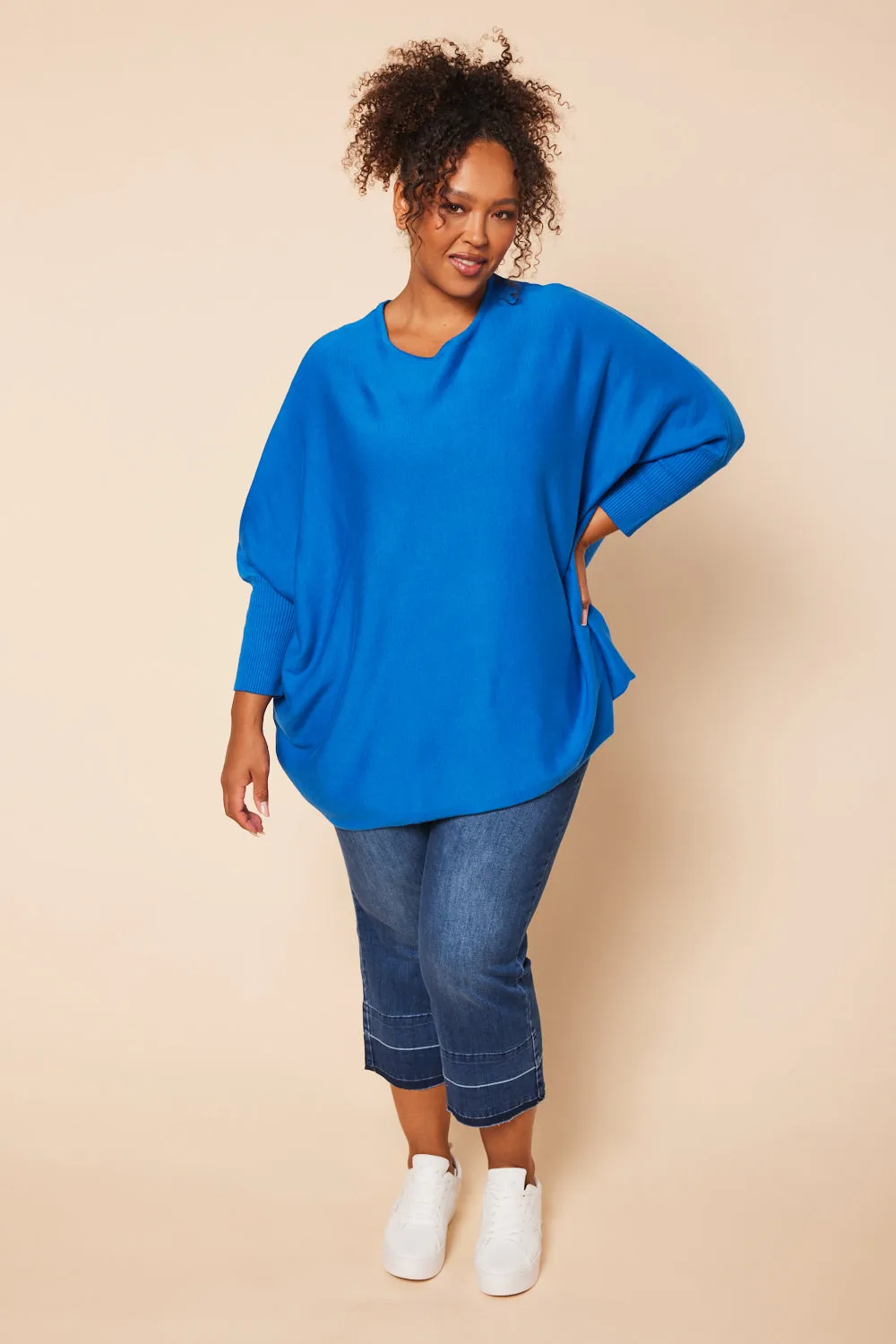 Mia Oversized Jumper in Cobalt Blue sold by Adrift product image thumbnail 2