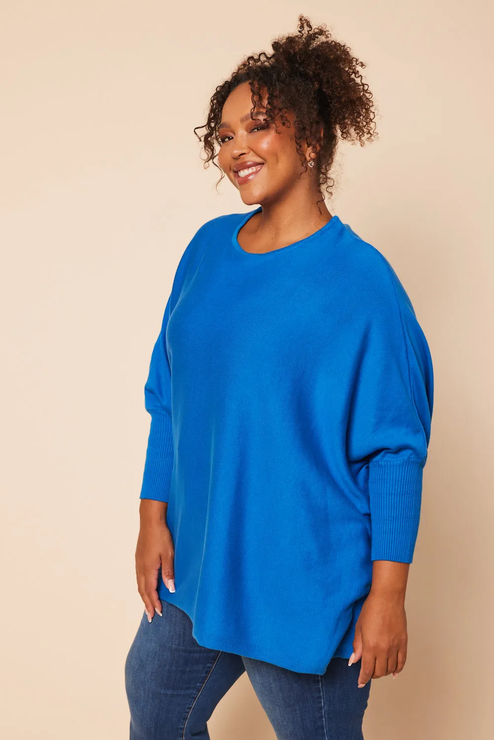 Mia Oversized Jumper in Cobalt Blue sold by Adrift product image thumbnail 5