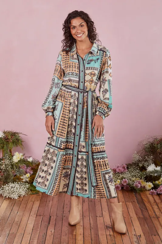 Ginette Maxi Dress in Torino sold by Adrift