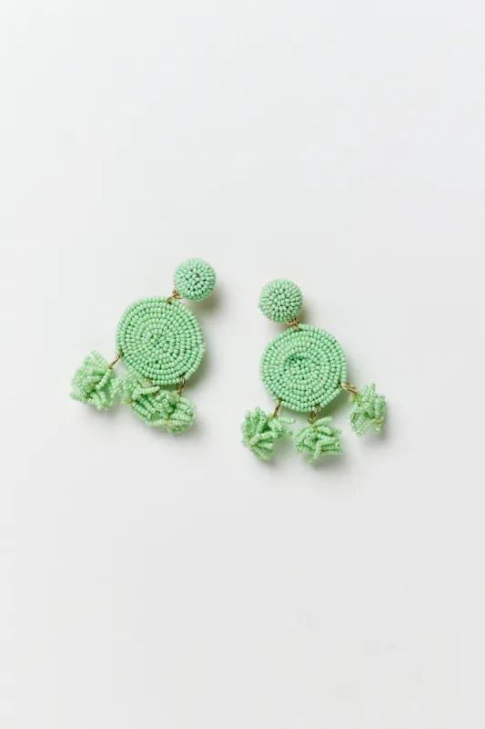 Ophelia Earrings in Lime Green sold by Adrift